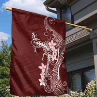 Oxblood Hawaii Garden Flag Hammerhead Shark Tattoo Curve Polynesian - Polynesian Pride