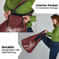 Oxblood Hawaii Grocery Bag Hammerhead Shark Tattoo Curve Polynesian LT14 - Polynesian Pride