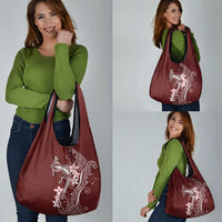 Oxblood Hawaii Grocery Bag Hammerhead Shark Tattoo Curve Polynesian LT14 - Polynesian Pride