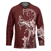 Oxblood Hawaii Hockey Jersey Hammerhead Shark Tattoo Curve Polynesian LT14 Unisex Oxblood - Polynesian Pride