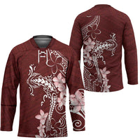 Oxblood Hawaii Hockey Jersey Hammerhead Shark Tattoo Curve Polynesian LT14 - Polynesian Pride