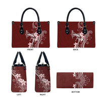 Oxblood Hawaii Leather Bag Hammerhead Shark Tattoo Curve Polynesian - Polynesian Pride