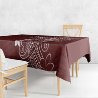 Oxblood Hawaii Tablecloth Hammerhead Shark Tattoo Curve Polynesian LT14 - Polynesian Pride