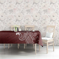 Oxblood Hawaii Tablecloth Hammerhead Shark Tattoo Curve Polynesian LT14 - Polynesian Pride