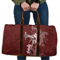 Oxblood Hawaii Travel Bag Hammerhead Shark Tattoo Curve Polynesian - Polynesian Pride