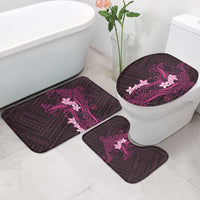 Pink Hawaii Bathroom Set Hammerhead Shark Tattoo Curve Polynesian - Polynesian Pride