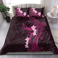 Pink Hawaii Bedding Set Hammerhead Shark Tattoo Curve Polynesian - Polynesian Pride