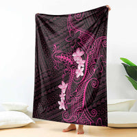 Pink Hawaii Blanket Hammerhead Shark Tattoo Curve Polynesian - Polynesian Pride