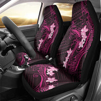 Pink Hawaii Car Seat Cover Hammerhead Shark Tattoo Curve Polynesian - Polynesian Pride