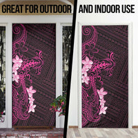 Pink Hawaii Door Cover Hammerhead Shark Tattoo Curve Polynesian - Polynesian Pride