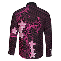 Pink Hawaii Family Matching Puletasi and Hawaiian Shirt Hammerhead Shark Tattoo Curve Polynesian - Polynesian Pride