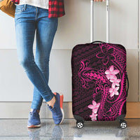 Pink Hawaii Luggage Cover Hammerhead Shark Tattoo Curve Polynesian - Polynesian Pride