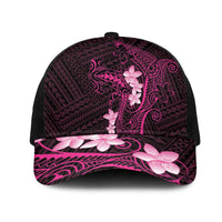 Pink Hawaii Mesh Trucker Cap Hammerhead Shark Tattoo Curve Polynesian LT14 One Size Black Pink - Polynesian Pride
