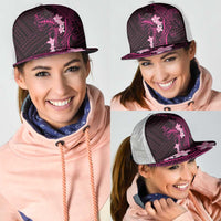 Pink Hawaii Mesh Trucker Cap Hammerhead Shark Tattoo Curve Polynesian LT14 - Polynesian Pride