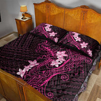 Pink Hawaii Quilt Bed Set Hammerhead Shark Tattoo Curve Polynesian - Polynesian Pride