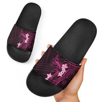 Pink Hawaii Slide Sandals Hammerhead Shark Tattoo Curve Polynesian LT14 - Polynesian Pride