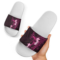 Pink Hawaii Slide Sandals Hammerhead Shark Tattoo Curve Polynesian LT14 - Polynesian Pride