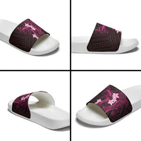 Pink Hawaii Slide Sandals Hammerhead Shark Tattoo Curve Polynesian LT14 - Polynesian Pride