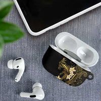 Black and Gold Hawaii AirPods Case Hammerhead Shark Tattoo Curve Polynesian LT14 - Polynesian Pride