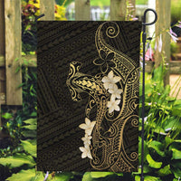 Black and Gold Hawaii Garden Flag Hammerhead Shark Tattoo Curve Polynesian - Polynesian Pride