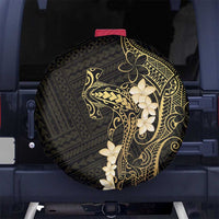 Black and Gold Hawaii Spare Tire Cover Hammerhead Shark Tattoo Curve Polynesian - Polynesian Pride