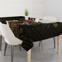 Black and Gold Hawaii Tablecloth Hammerhead Shark Tattoo Curve Polynesian LT14 - Polynesian Pride