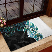 Proud Aotearoa Rubber Doormat Maori Silver Fern Mix Paua Shell Pattern LT14 - Polynesian Pride