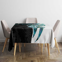 Proud Aotearoa Tablecloth Maori Silver Fern Mix Paua Shell Pattern LT14 - Polynesian Pride