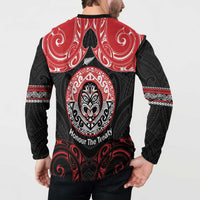 Aotearoa Toitu Te Tiriti Button Sweatshirt Haka Tiki Honour The Treaty LT14 - Polynesian Pride
