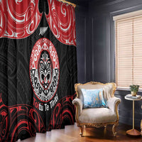 Aotearoa Toitu Te Tiriti Window Curtain Haka Tiki Honour The Treaty LT14 - Polynesian Pride