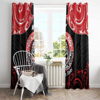 Aotearoa Toitu Te Tiriti Window Curtain Haka Tiki Honour The Treaty LT14 - Polynesian Pride