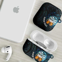 Personalized New Zealand Darts Beer AirPods Case Paua Shell Aotearoa Maori Tattoo - Polynesian Pride