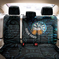 Personalized New Zealand Darts Beer Back Car Seat Cover Paua Shell Aotearoa Maori Tattoo LT14 - Polynesian Pride