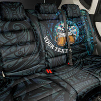 Personalized New Zealand Darts Beer Back Car Seat Cover Paua Shell Aotearoa Maori Tattoo LT14 - Polynesian Pride