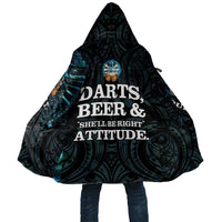 Personalized New Zealand Darts Beer Cloak Paua Shell Aotearoa Maori Tattoo - Polynesian Pride