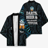 Personalized New Zealand Darts Beer Kimono Paua Shell Aotearoa Maori Tattoo - Polynesian Pride