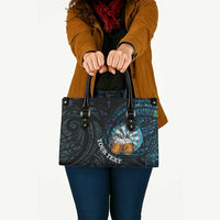 Personalized New Zealand Darts Beer Leather Bag Paua Shell Aotearoa Maori Tattoo - Polynesian Pride