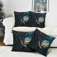 Personalized New Zealand Darts Beer Pillow Cover Paua Shell Aotearoa Maori Tattoo - Polynesian Pride