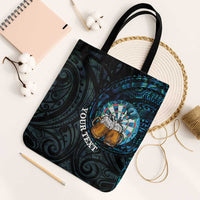 Personalized New Zealand Darts Beer Tote Bag Paua Shell Aotearoa Maori Tattoo - Polynesian Pride