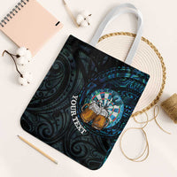 Personalized New Zealand Darts Beer Tote Bag Paua Shell Aotearoa Maori Tattoo - Polynesian Pride