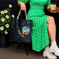 Personalized New Zealand Darts Beer Tote Bag Paua Shell Aotearoa Maori Tattoo - Polynesian Pride