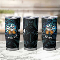 Personalized New Zealand Darts Beer Tumbler Cup Paua Shell Aotearoa Maori Tattoo LT14 - Polynesian Pride