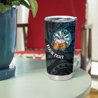 Personalized New Zealand Darts Beer Tumbler Cup Paua Shell Aotearoa Maori Tattoo LT14 - Polynesian Pride