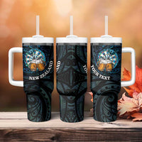 Personalized New Zealand Darts Beer Tumbler With Handle Paua Shell Aotearoa Maori Tattoo - Polynesian Pride
