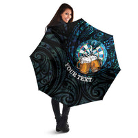 Personalized New Zealand Darts Beer Umbrella Paua Shell Aotearoa Maori Tattoo - Polynesian Pride