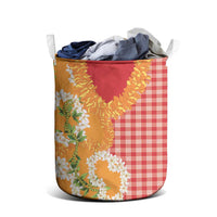 Prince Kuhio Aloha Hawaii Laundry Basket Plumeria Ilima Lei Palaka Motifs LT14 - Polynesian Pride