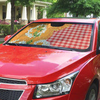 Prince Kuhio Aloha Hawaii Auto Sun Shade Plumeria Ilima Lei Palaka Motifs LT14 - Polynesian Pride