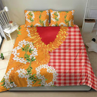 Prince Kuhio Aloha Hawaii Bedding Set Plumeria Ilima Lei Palaka Motifs LT14 - Polynesian Pride