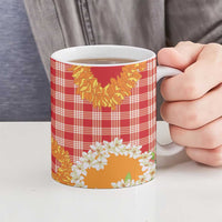 Prince Kuhio Aloha Hawaii Ceramic Mug Plumeria Ilima Lei Palaka Motifs LT14 - Polynesian Pride