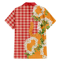 Prince Kuhio Aloha Hawaii Family Matching Tank Maxi Dress and Hawaiian Shirt Plumeria Ilima Lei Palaka Motifs